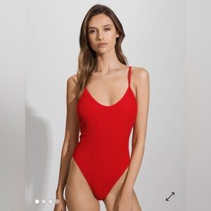 Good American Red One-Piece Swimsuit
